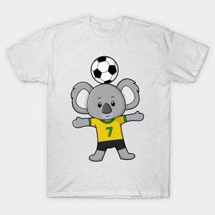 Koala as Soccer player with Soccer ball T-Shirt